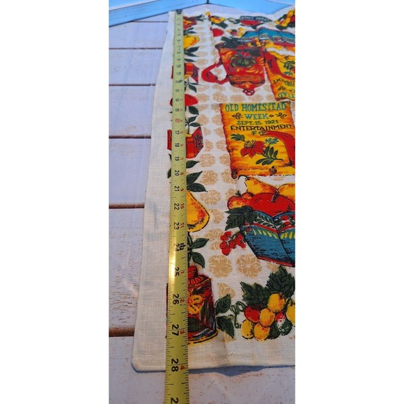VTG Tea Towel Old Homestead Week Sept 15 1921 Pure Linen RN# 16604 Vivid Colors - Picture 12 of 12